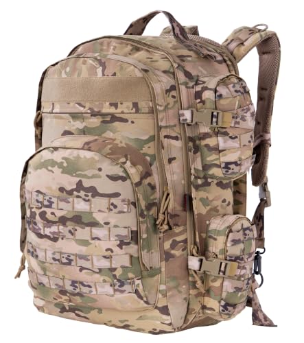Large Tactical Backpack Bag For Hiking,Camping,Travel,Bug-Out 55L - color: Camo