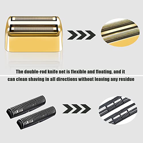 Shaver Replacement Foil & Cutters Compatible with BaBylissPRO Barberology Double FXFS2G(Gold) - color: 1PC Gold