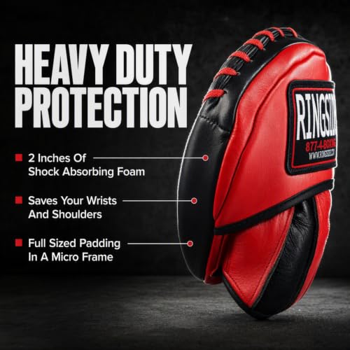Ringside Mini Boxing Punch Mitts - Leather Precision Focus Pads