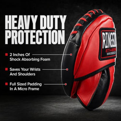 Ringside Mini Boxing Punch Mitts - Leather Precision Focus Pads