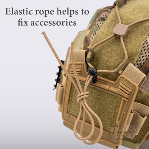 FMATAL GEAR Multifunctional Tactical Helmet Cover for Maritime Helmets, Compatible with Airsoft, Paintball, and Cosplay - color: BK