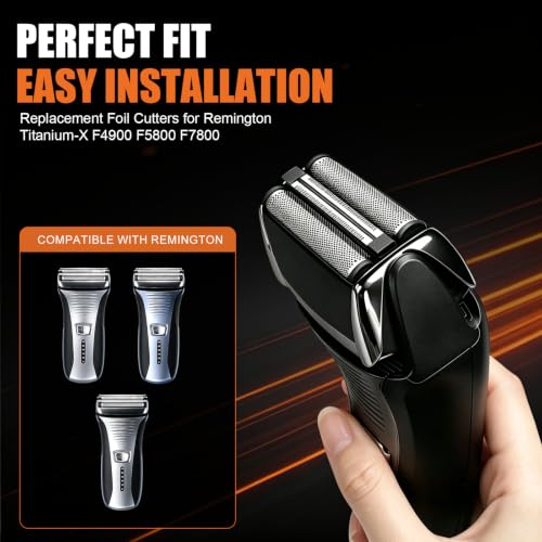 Replacement Foil Cutters for Remington Titanium-X F4900 F5800 F7800,2-Pack - color: 2 Pcs