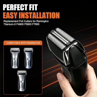 Replacement Foil Cutters for Remington Titanium-X F4900 F5800 F7800,2-Pack - color: 2 Pcs