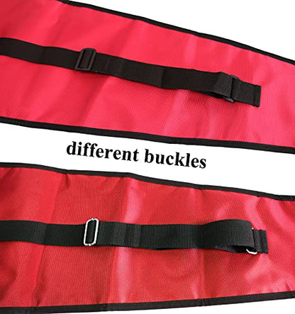 LEONARK Fencing Sword Sling Shoulder Bag for Foil Epee and Saber - Hema Longsword Bag Cover Case for Fencing Weapons - style: Dual Sword Bag-red