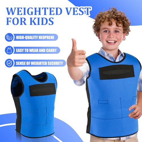 Weighted Vest for Kids,Neoprene Compression Vest - color: Blue, size: M