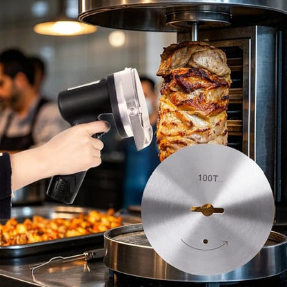100Mm Shawarma Knife Electric Kebab Slicer Replacement Blades For Doner Kebab Gyro Slicer (Round Blade) - color: Round Blade