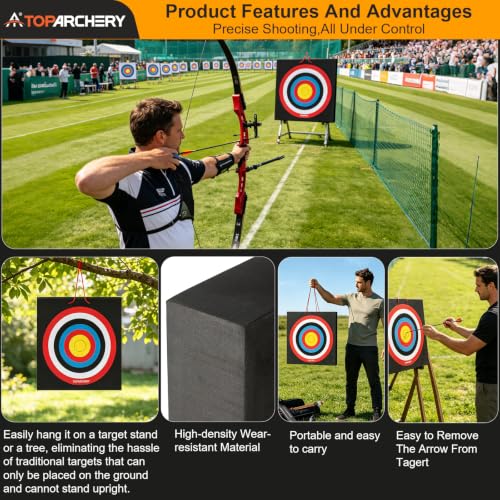 TOPARCHERY 20'' Foam Archery Target High-Density Target Block Target for Backyard, Throwing Knife Target