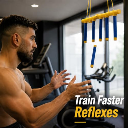 Reflex Challenge Drop Stick Game, Falling Sticks Reaction Time (Yellow)