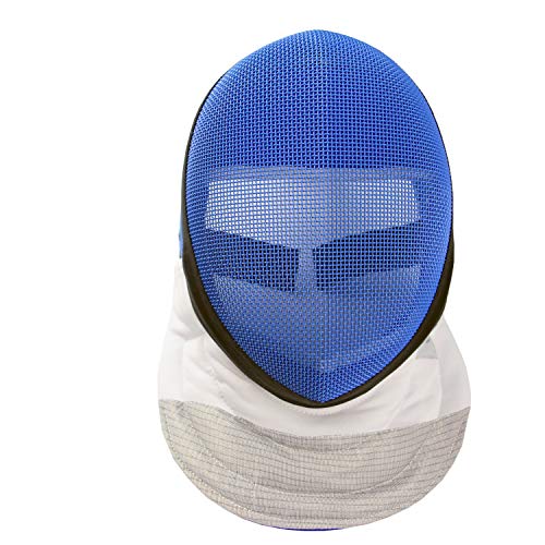 LEONARK Fencing Foil Mask Fencing Helmet CE 350N Certified National Grade Masque - Fencing Protective Gear - color: Blue, size: Large