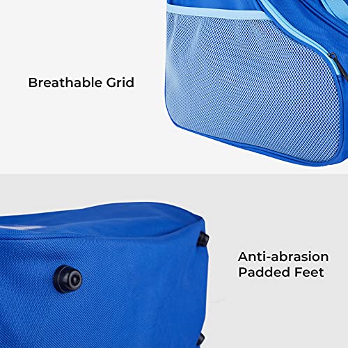 Roller Skate Bag with Adjustable Shoulder Strap for Kids and Adults to Hold Inline Skates and Knee Pads - color: Blue