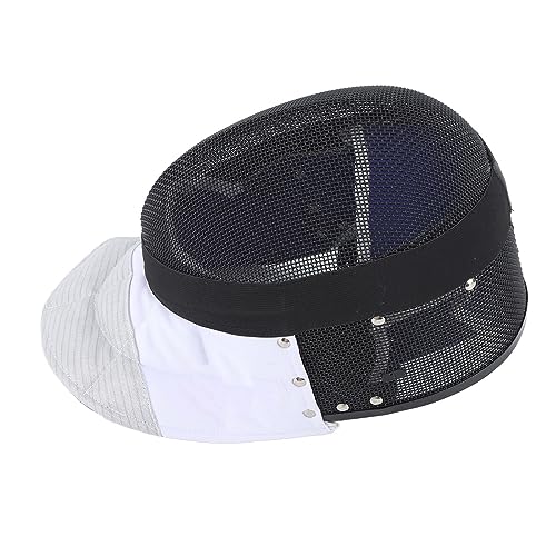 Fencing Mask, Fencing Protective Helmet with Padded Bib for Beginners Practice and Competition (M)