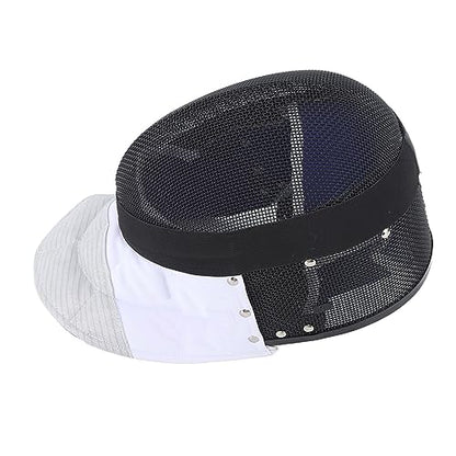 Fencing Mask, Fencing Protective Helmet with Padded Bib for Beginners Practice and Competition (M)
