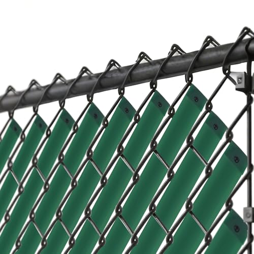 Chain Link Fence Tape,250ft×1.85in, Fence Privacy Strip, Green,One Hole Punch&200 Fasteners, Suitable for Terraces, Patio, Gates, Swimming Pool - color: green