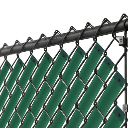 Chain Link Fence Tape,250ft×1.85in, Fence Privacy Strip, Green,One Hole Punch&200 Fasteners, Suitable for Terraces, Patio, Gates, Swimming Pool - color: green