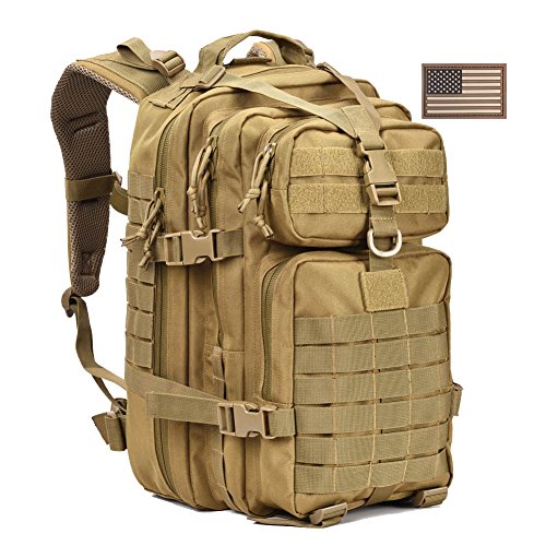 REEBOW GEAR Travel Tactical Backpack Outdoor 3 Day Rucksack Bag for Men - color: 01 Tan