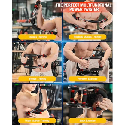 Latest-Gen Twister Arm Trainer, Adjustable Power Spring Workout Bar, Forearm Triceps Chest Exerciser Strengthener, Detachable Portable Home Fitness Equipment for Enhancing Upper Body Muscle - style: 30-60lb