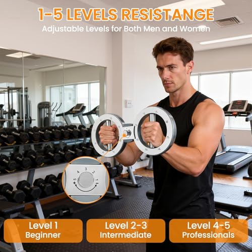 Forearm Strengthener with 15LB Adjustable Resistances, Arm Exercise Equipment with 360 Degree Rotator, Forearm Strength Trainer for Men & Women, Forearms Workout Equipment for Home