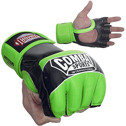 Combat Sports Pro Style Grappling MMA Gloves - color: Black, size: Youth Medium