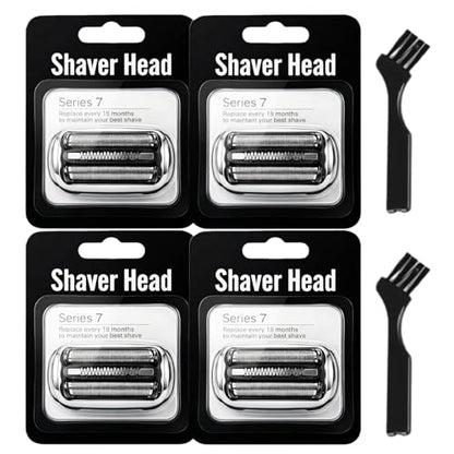 73S Series 7 Replacement Shaver Head for Braun S7 360 Flex Compatible, Replacement Blades for Braun Series 7 7020s 7025s 7027cc 7071cc 7075cc 7085cc - size: 4 Count
