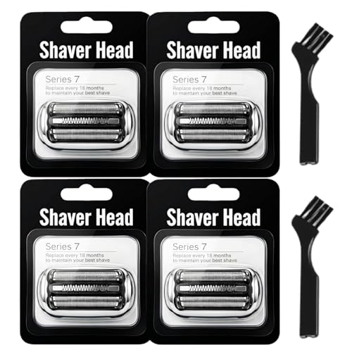 73S Series 7 Replacement Shaver Head for Braun S7 360 Flex Compatible, Replacement Blades for Braun Series 7 7020s 7025s 7027cc 7071cc 7075cc 7085cc - size: 4 Count