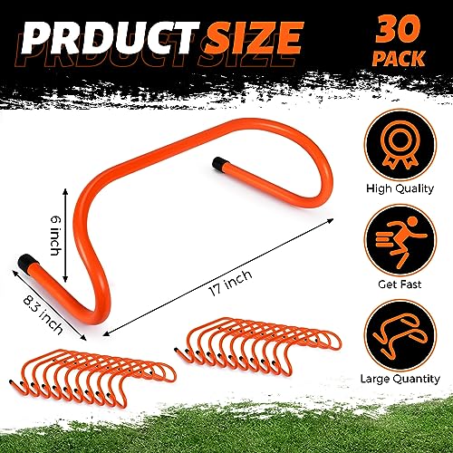 Wettarn 30 Pcs 6" Speed Agility Training Hurdles - color: Orange