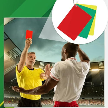 Qunclay 2/6/12 Sets Soccer Referee Cards Yellow Red and Green Card