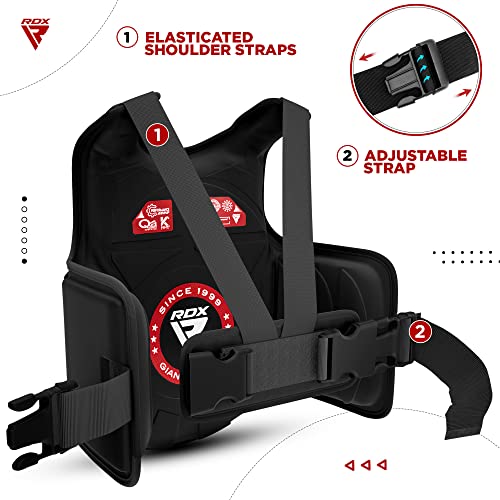 RDX Boxing Body Protector, MMA Kickboxing Muay Thai Boxing Chest Guard, Sparring Training Heavy Punching, Kara Adjustable Strike Shield, Martial Arts Upper Body Ribs Protection Pad, Taekwondo Vest - size: Large-X-Large