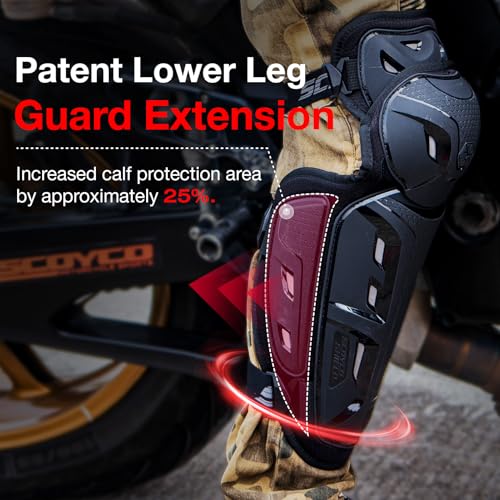 Scoyco Motorcycle Knee and Elbow Pads CE Level 1 Shin Guard Protective Gear
