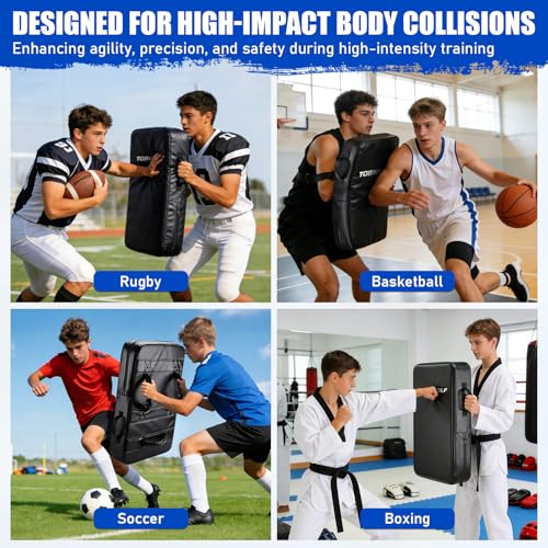 TOBWOLF Football Blocking Pad, High Density Training Shield for Football Tackling Drills, Basketball Defense & Agility Training, Ideal for Young Athletes, Skill Development & Controlled Contact - 1PCS
