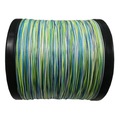 Reaction Tackle Braided Fishing Line, Pro Grade Braid, Fresh and Saltwater - color: Camo Aqua, size: 6 Lb (300 Yards)