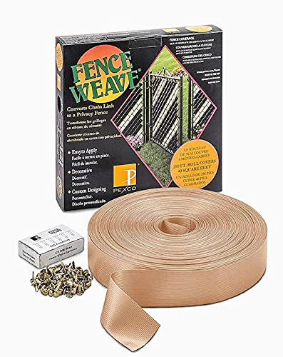 Pexco Privacy Slats for Chain Link Fence, 250 Ft, Tan - color: Beige
