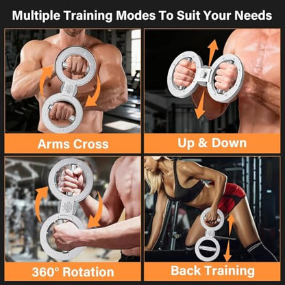 Forearm Strengthener with 15LB Adjustable Resistances, Arm Exercise Equipment with 360 Degree Rotator, Forearm Strength Trainer for Men & Women, Forearms Workout Equipment for Home