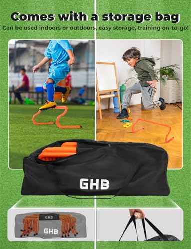 GHB Agility Hurdles 8" Speed Agility Training Hurdles - size: 10 Pack