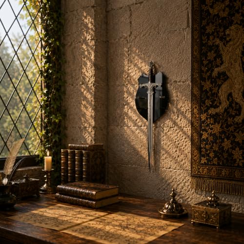 Sword and Axe Wall Mount - Dual-Mode Acrylic Sword and Axe Holder for Vertical or Crossed Display, Longclaw Sword Hanger Rack with Mounting Hardware