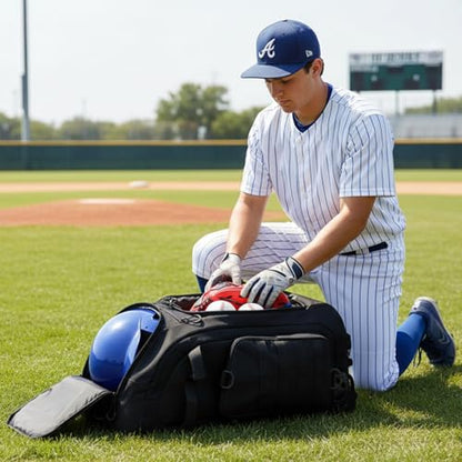 Rolling Baseball Bag with Wheels, Softball Catchers Gear Bag