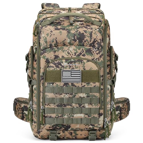 Maelstrom Tactical Backpack for Men, Water Resistant 40L Military Bag - color: D.camouflage Green