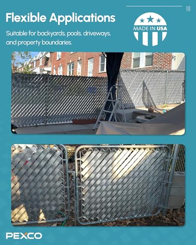 Pexco Privacy Slats for Chain Link Fence, 250 Ft, Silver - color: Silver