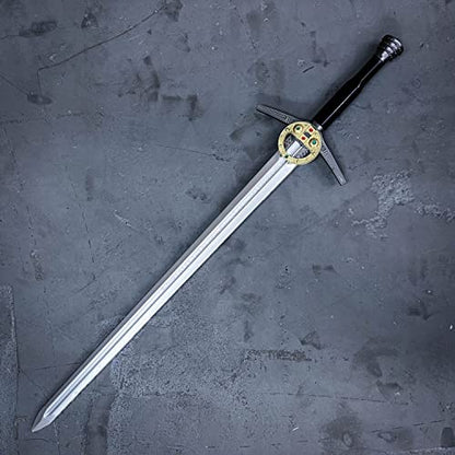 41 Inch Medieval Foam Hunting Long Sword for Cosplay LARP Costume Halloween - style: TV Steel