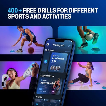 BlazePod Soccer Reaction Training Kit – 4 Smart Light Pods for Speed, Ball Control & Game IQ – Football Reflex Training for Players & Coaches – App Access Included - color: 6 Pods