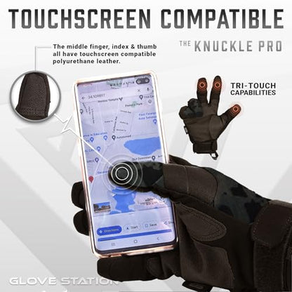 Glove Station Hard Knuckle Utility Gloves, Touchscreen, TACHK258, 2XL - color: Black Multicam, size: XX-Large