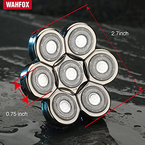 Universal 7 Blades Head Shaver Replacement Heads for Mainstream Shaver Brands, Eelectric Shaver Replacement Replacement Blades (7D Silver) - color: 7d Silver
