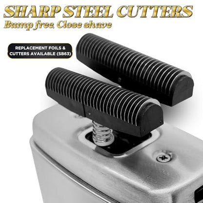 Supreme Trimmer Replacement Foil & Cutter SB63 | Hypoallergenic Foil for Crunch STF602 | Gray - color: Gray Foils & Cutters