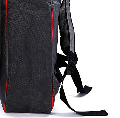 LEONARK Fencing Draw-bar Wheel Bag for Epee Saber and Foil - Hema Sword Bag Trolley Case for Fencing Suit and Mask - color: Black A