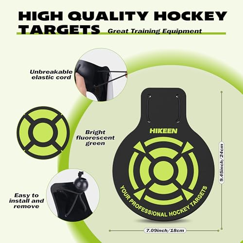 Hikeen 4 Pcs Professional Hockey Targets-Durable 5mm Thick PVC Goal Targets Can Withstand Powerful Shooting，Ideal Training Equipment for Hockey, Lacrosse, Soccer Accuracy Practice