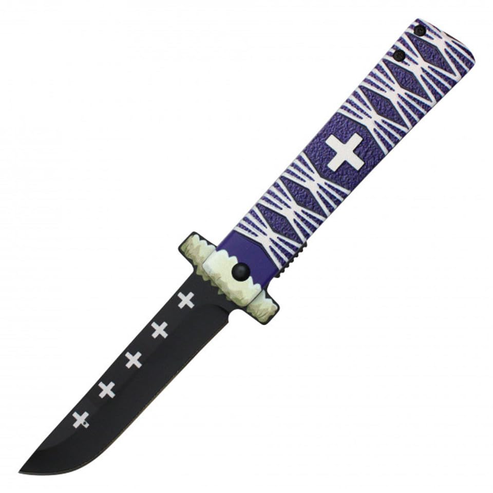 LALAPORT Anime Inspired Pocket Knife Collection | Katana Style Folding Knives | Cosplay, Display, EDC (Kikoku) - color: Kikoku