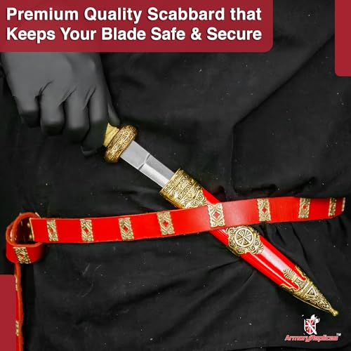 Armory Replicas™ Roman-Style Collectible Daggers – 14" Stainless Steel Historical Replicas with Ornate Handles & Sheaths – Display-Ready Gift for Collectors, Reenactors & Cosplay - style: Roman Mini Daggar