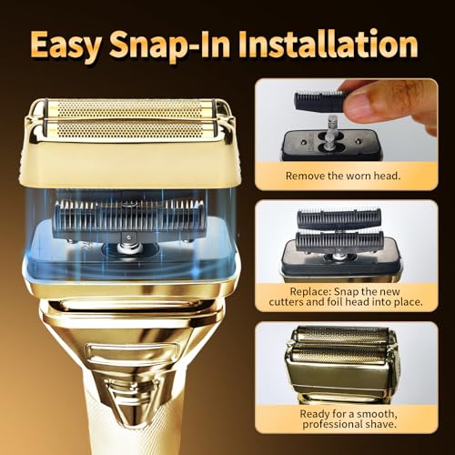 Double Replacement Foil for BaBylissPRO FXONE BlackFX Foil Stick Shaver - color: Gold