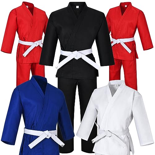 Knockout Fight Gear Karate Gi for Kids & Adults | Medium Weight Karate Uniform Suit | Kids & Adult Karate Gi | Karate Costume - color: Black, size: 00 (3'9"-4'/50 lbs)