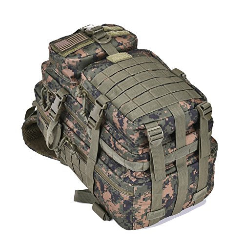 REEBOW GEAR 38L Tactical Backpack for Men 3 Day Military Bug Out Bag - color: Camo Green