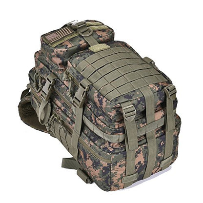 REEBOW GEAR 38L Tactical Backpack for Men 3 Day Military Bug Out Bag - color: Camo Green